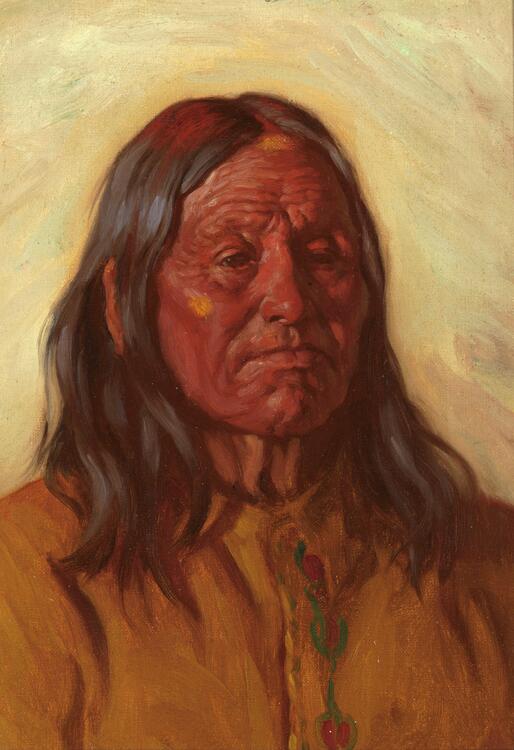 Strong Left Hand / Joseph Henry Sharp Gilcrease Museum